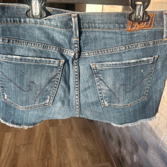 Citizens of Humanity Dark Wash Jean Shorts - Picture 3 of 5